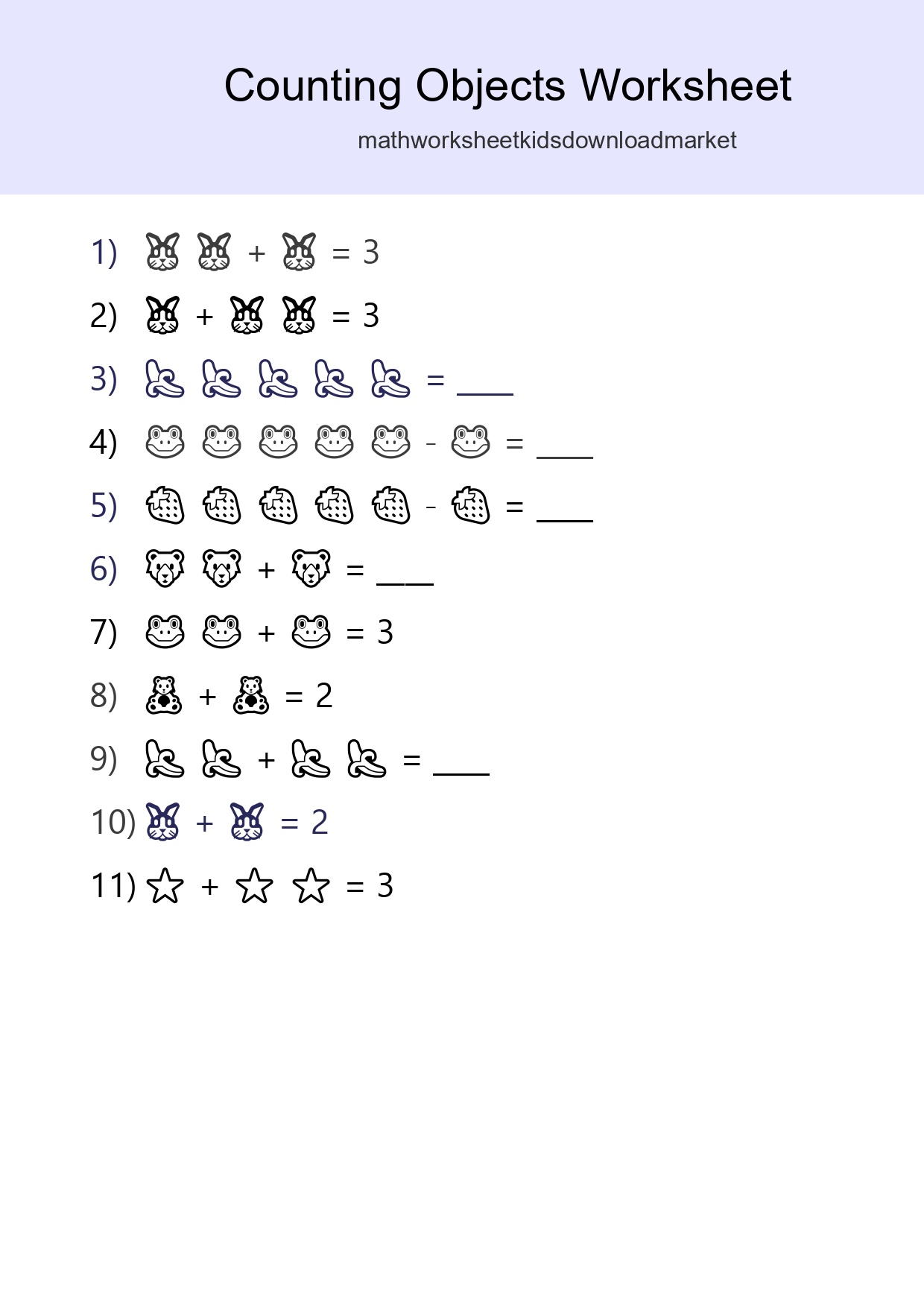 Free Counting Objects Worksheet For Pre-K - Part 80