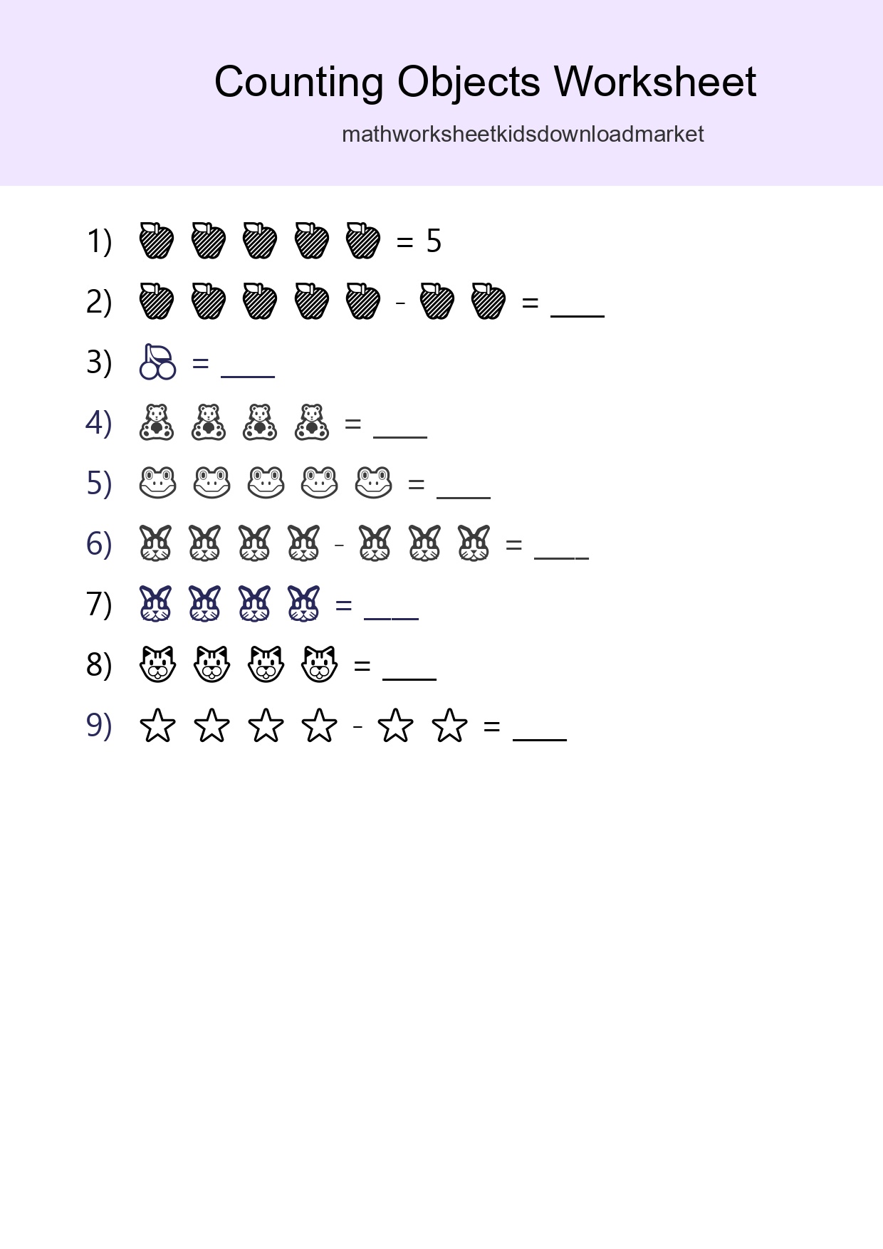 Learn Counting With Pictures Worksheet (Pre-K) - Part 124