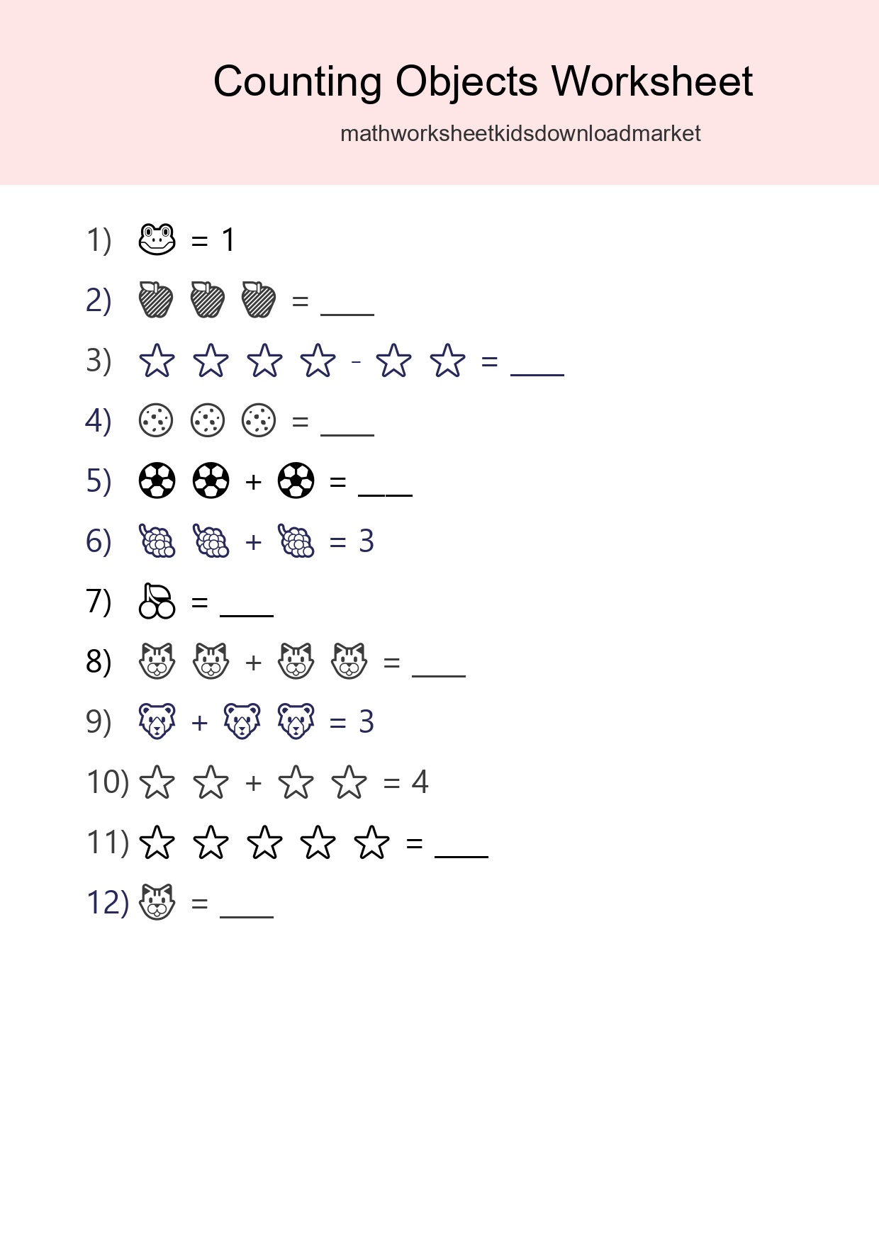 Learn Counting With Pictures Worksheet (Pre-K) - Part 47