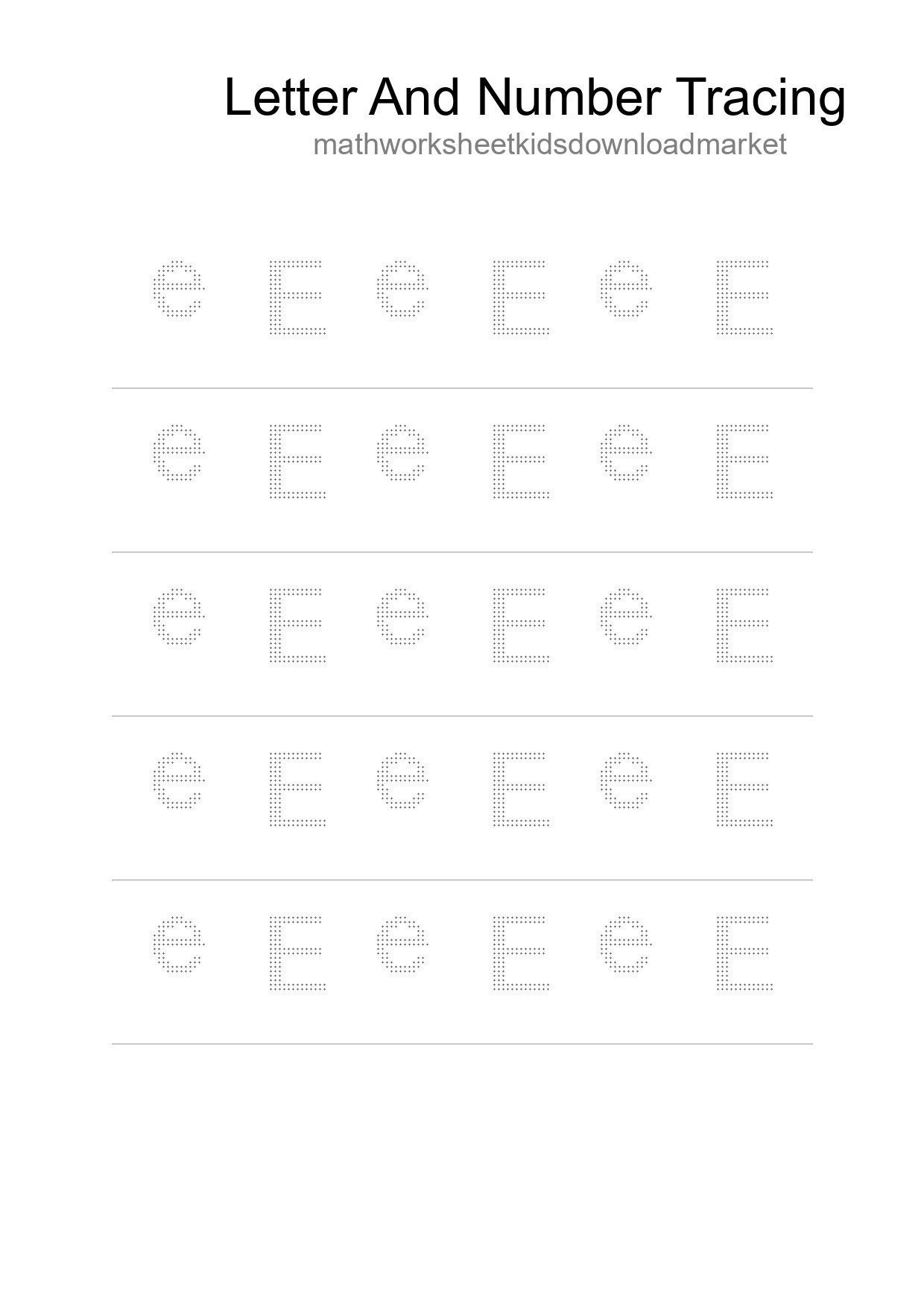 Printable Tracing Worksheet For Kids - Part 142