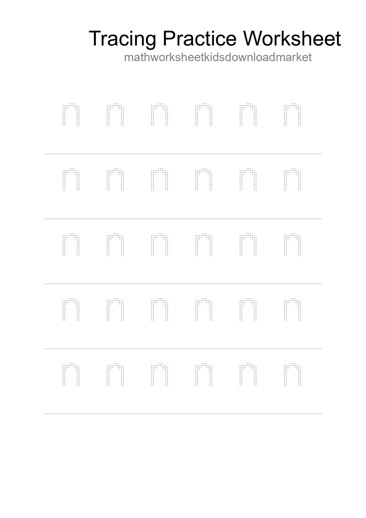 Printable Tracing Worksheet For Kids - Part 208