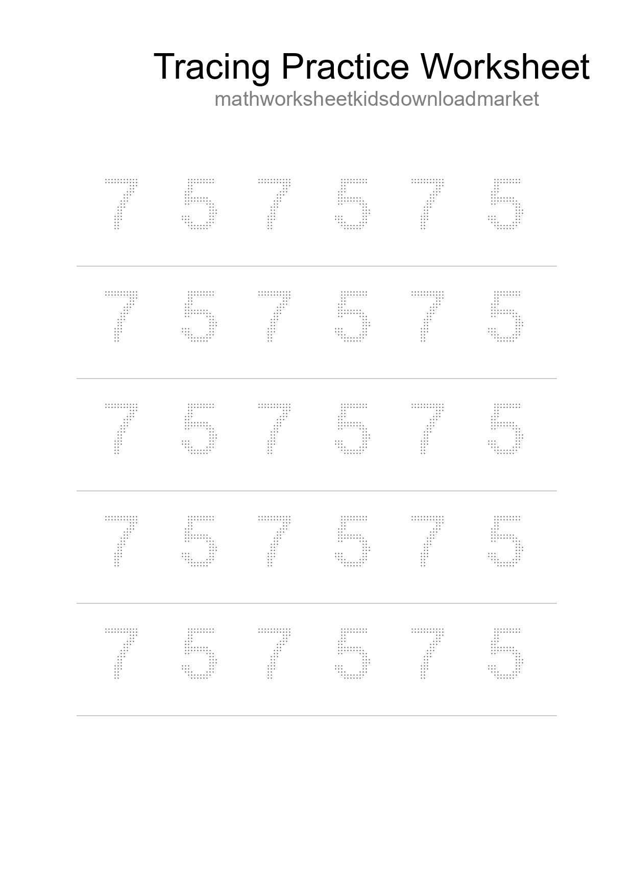 Printable Tracing Worksheet For Kids - Part 21