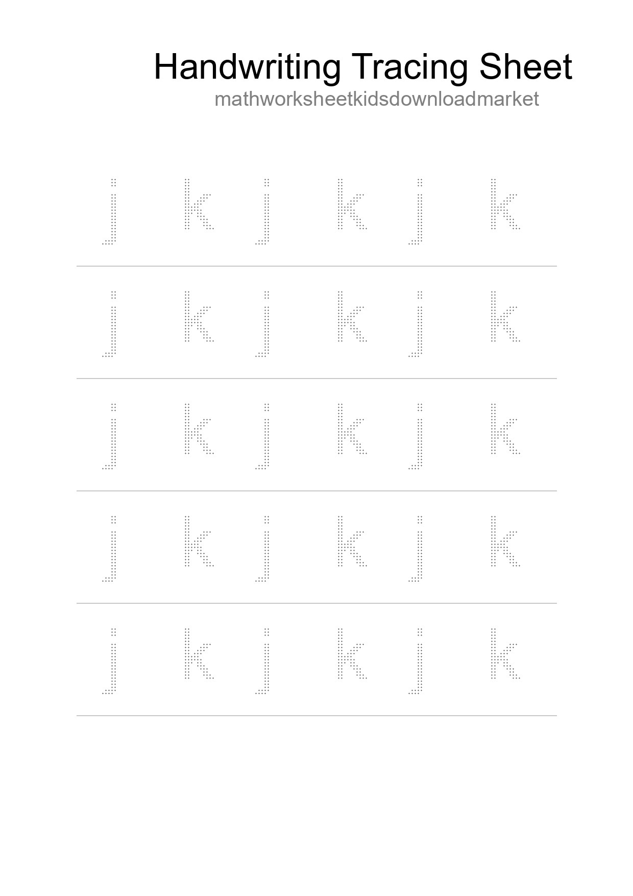 Printable Tracing Worksheet For Kids - Part 65